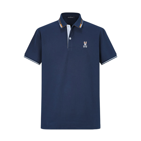 Camiseta 22470# Tipo Polo Azul Oscuro Para Hombre