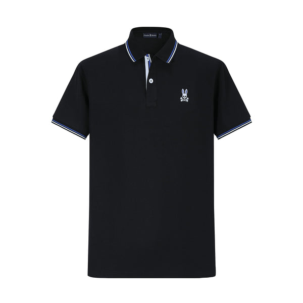 Camiseta 22472# Tipo Polo Negra Para Hombre