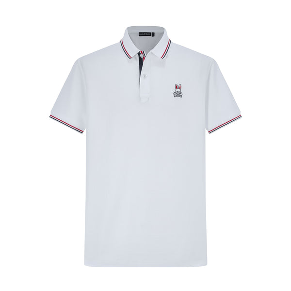 Camiseta 22472# Tipo Polo Blanca Para Hombre