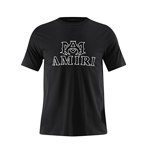 Camiseta 66636 Básica Estampada Negra Para Hombre