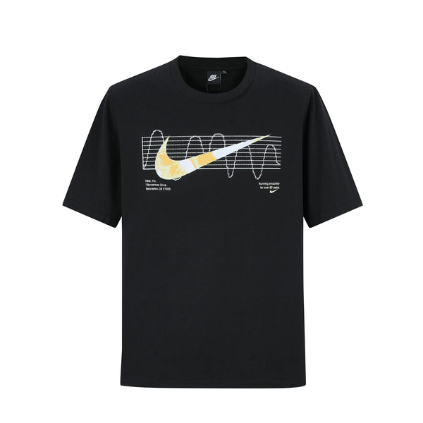 Camiseta 166022 Estampada Negra Para Hombre