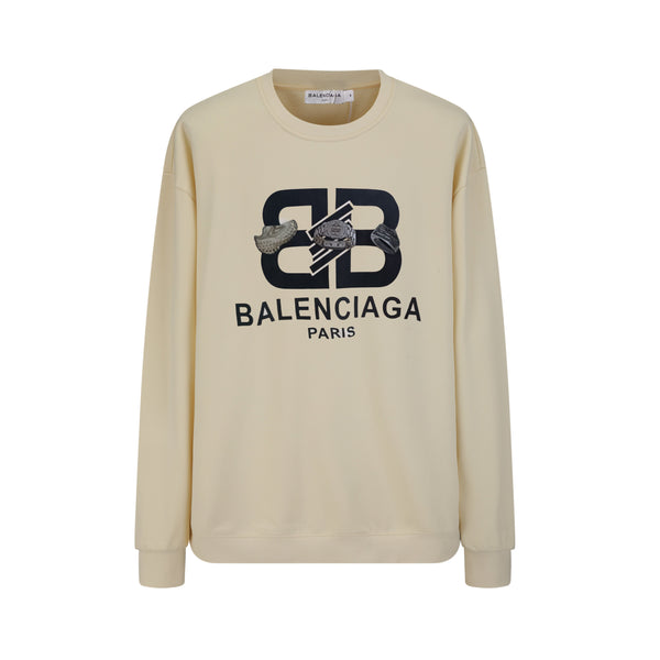 Buzo Oversize 168001 Crema Cuello Redondo Para Hombres