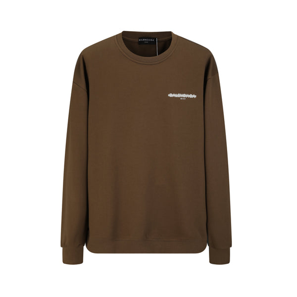 Buzo Oversize 568005 Brown Cuello Redondo Para Hombres
