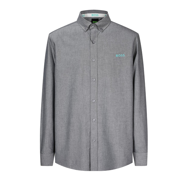Camisa 50006 Gris Oscuro Manga Larga para Hombre